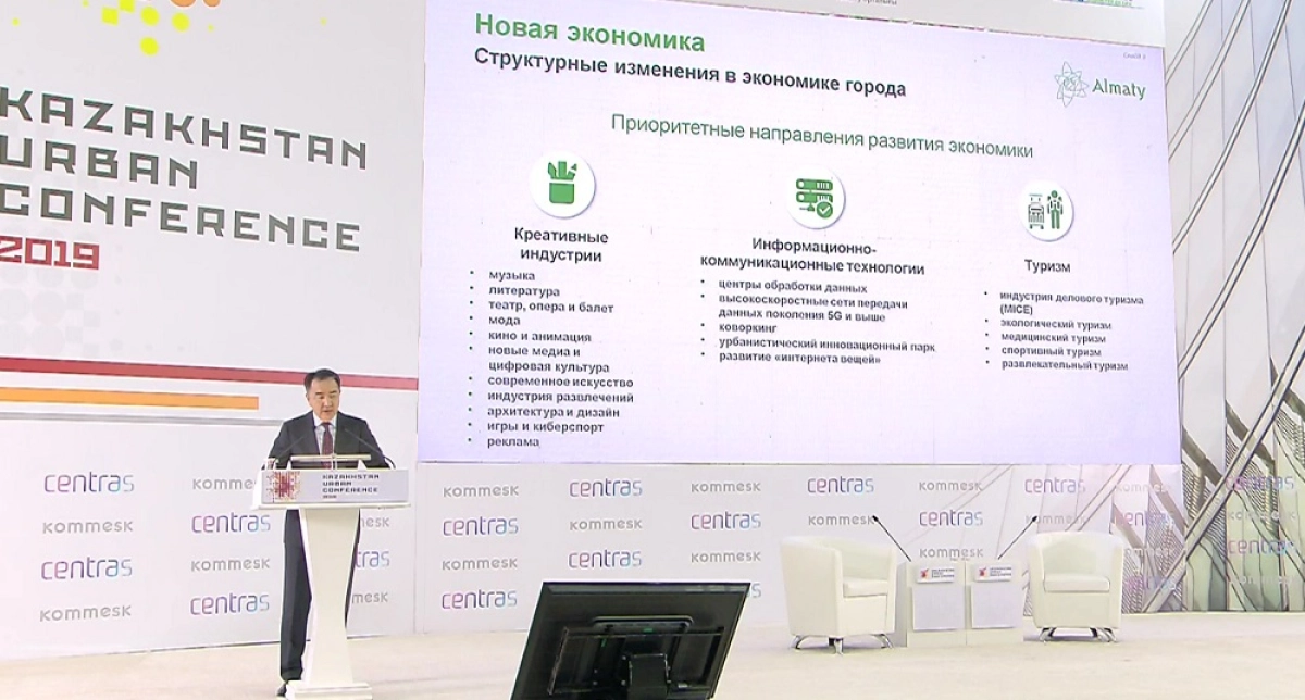 Б. Сагинтаев рассказал о Стратегии "Алматы-2050" на Kazakhstan Urban Conference-2019
