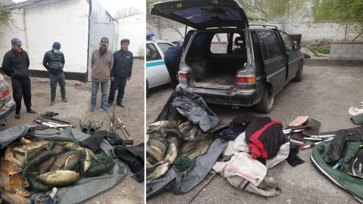 Алматы облысында карантин кезінде балық аулаған балықшылар тобы ұсталды