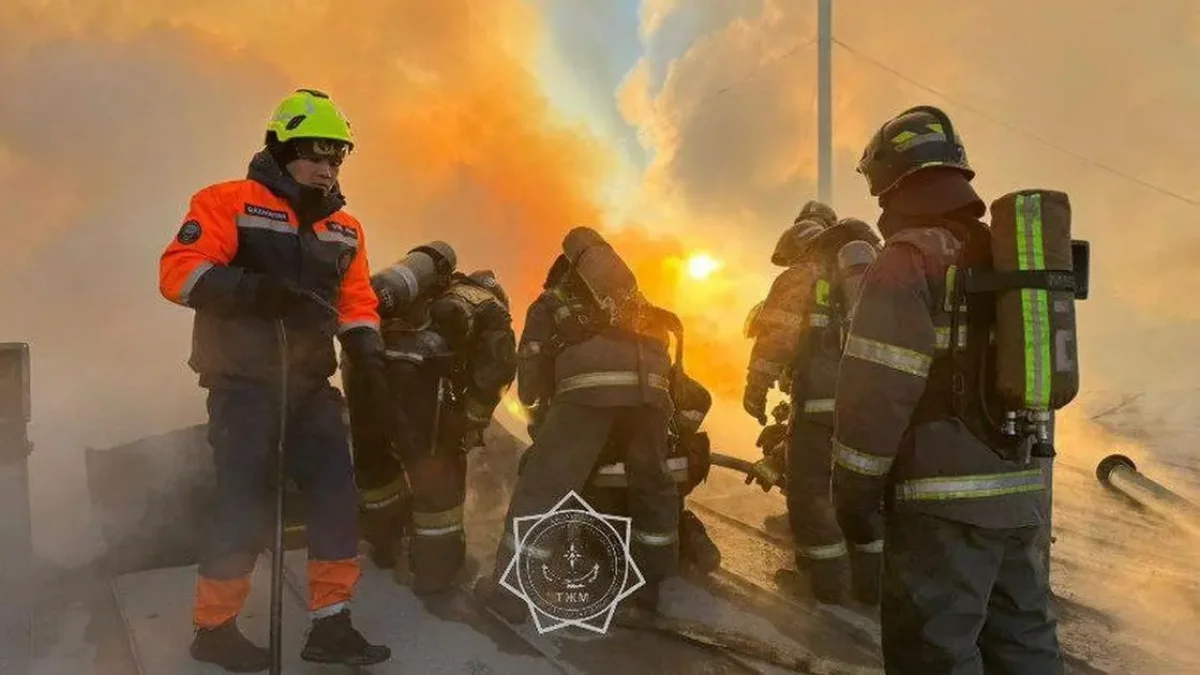 Астанада өндірістік цехтан ірі өрт шықты