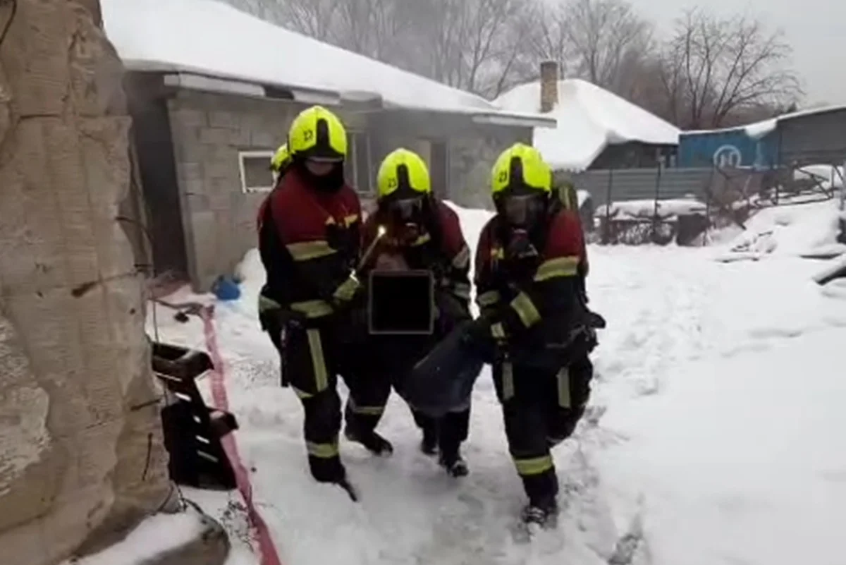 Кадр из видео МЧС РК