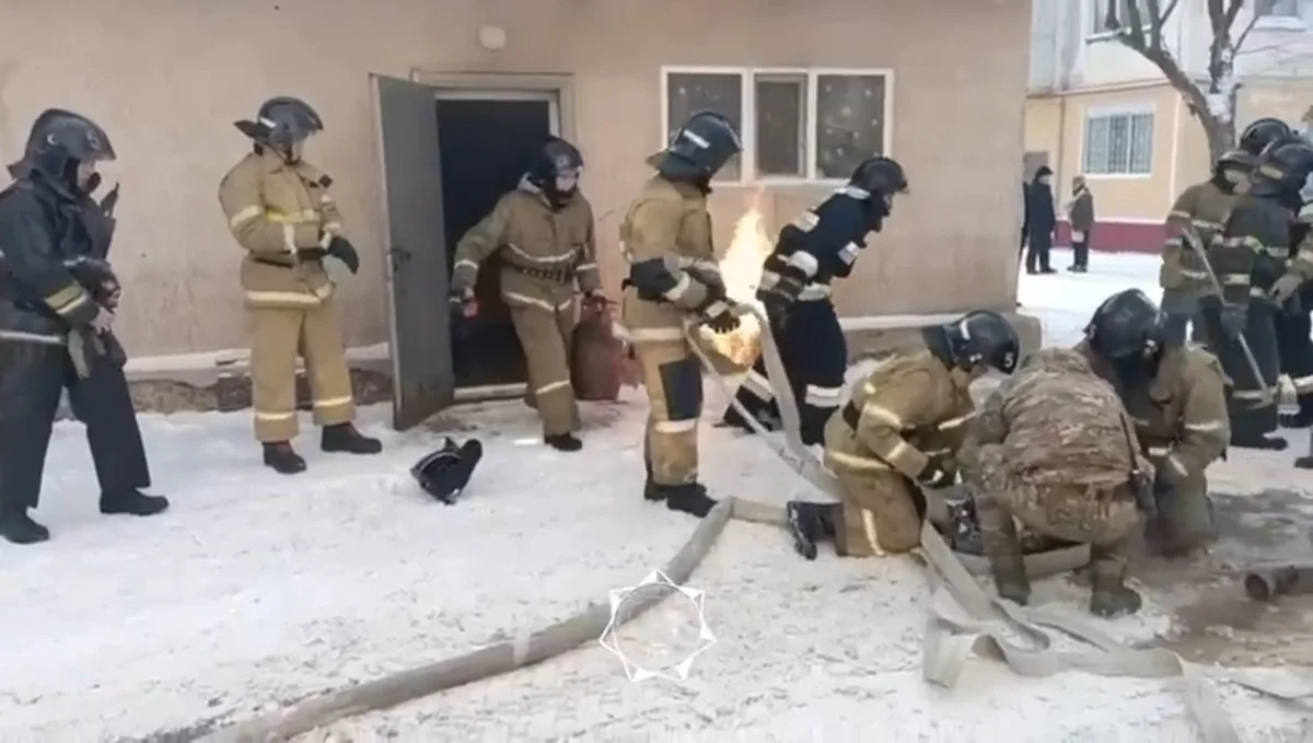 Кадр из видео пресс-службы МЧС РК