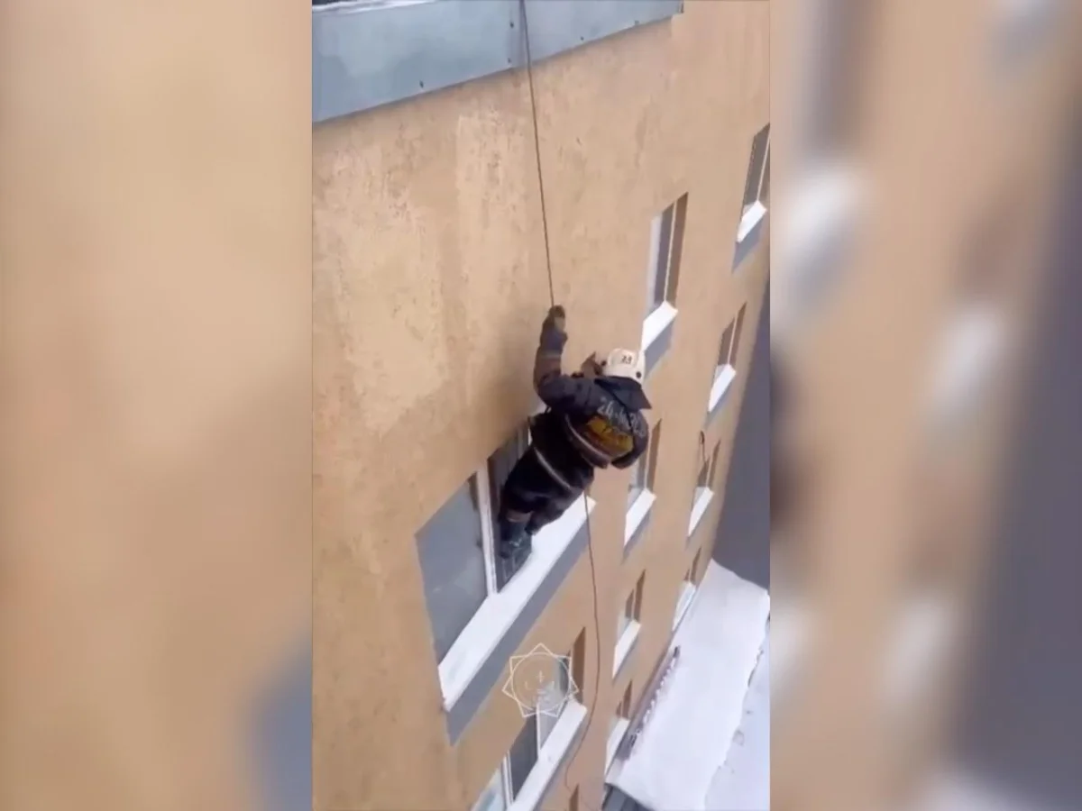 Кадр из видео пресс-службы МЧС РК