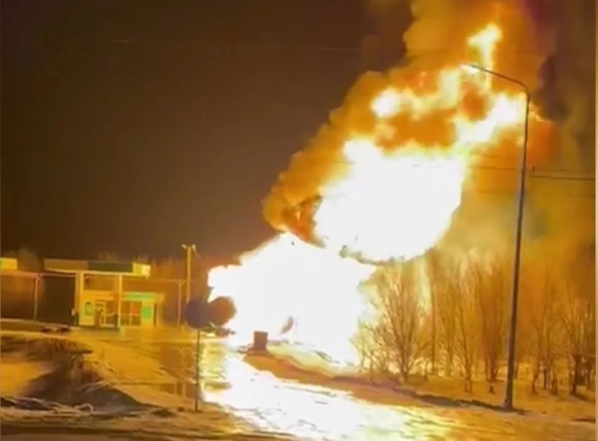 Кадр из видео очевидцев