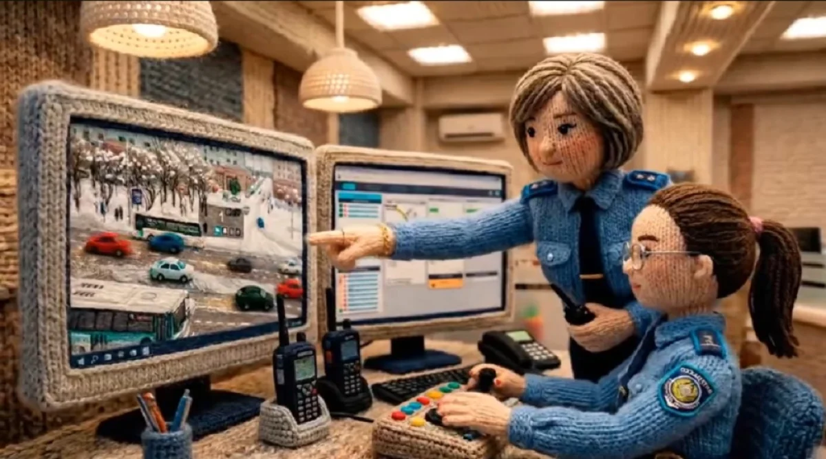 кадр из видео Polisia.kz