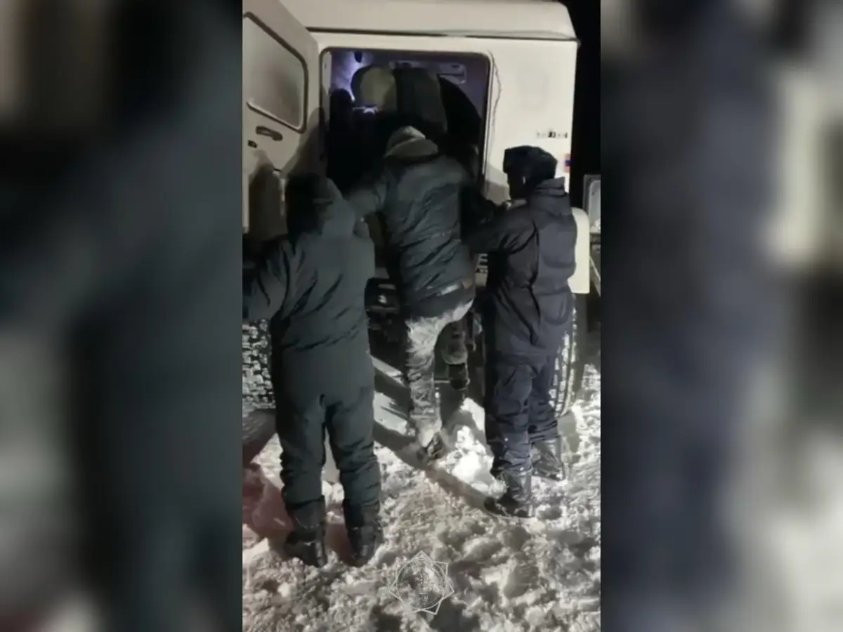 Кадр из видео МЧС РК
