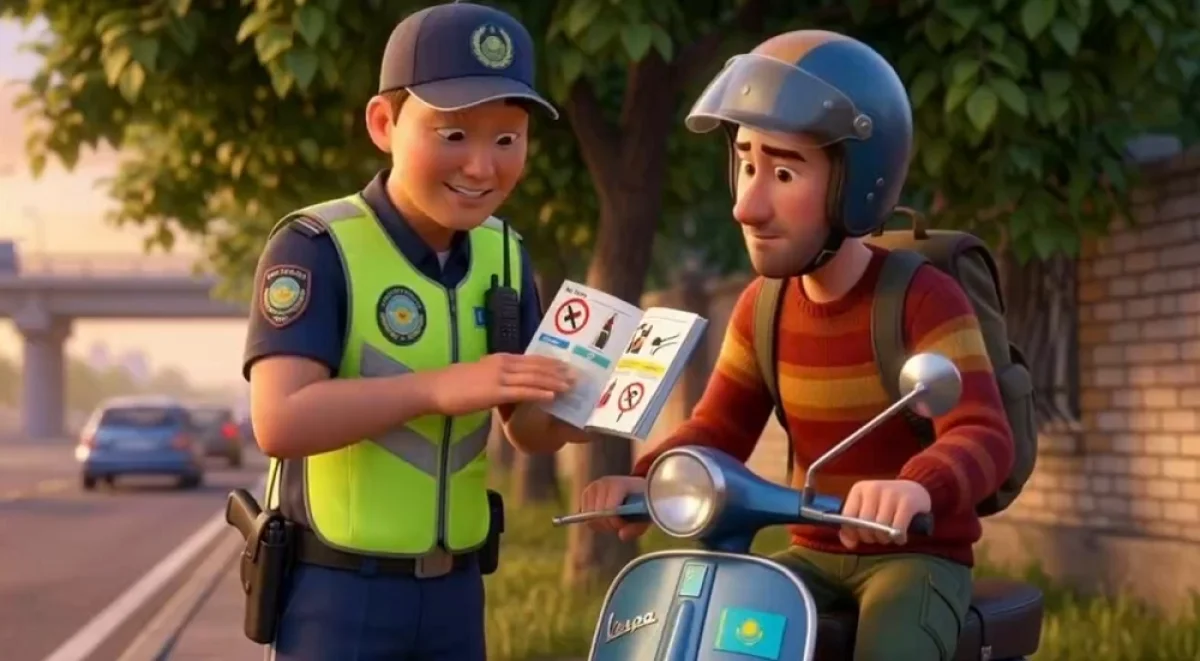 кадр из видео Polisia.kz