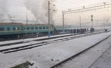 Алматы-2 теміржол вокзалында жолаушылар вагоны өртенді