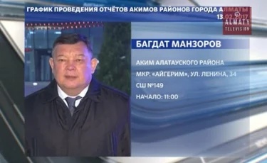 С 13-го февраля главы восьми районов города Алматы будут проводить встречи с горожанами