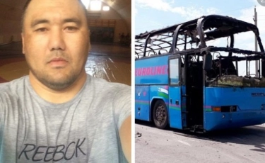 Пассажиров сгоревшего автобуса Семей-Новосибирск спас казахстанец