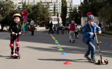 Гонки на самокатах прошли в Павлодаре