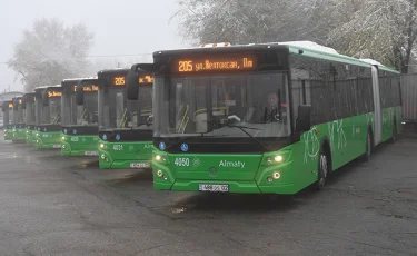 Алматыда BRT желісіне 18 метрлік автобустар шықты