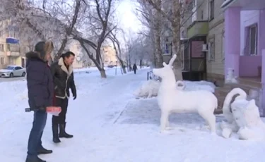 "Снежный зоопарк" появился в Уральске