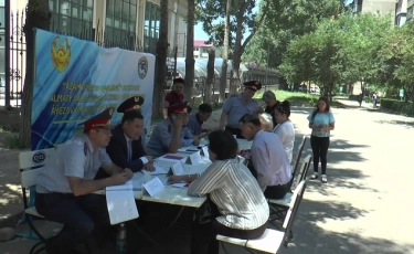 Приемные во дворах Алматы организовали полицейские
