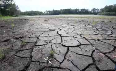 Водоемы пересыхают из-за жары в Европе (видео)