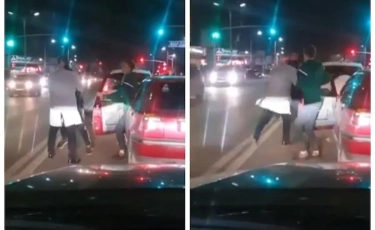 Замдиректора скорой помощи устроил драку на дороге в центре Караганды (видео)