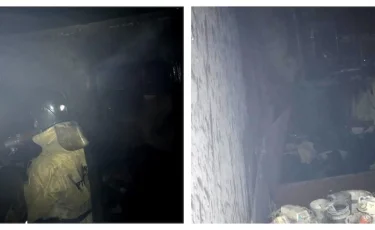 Алматыда тұрғын үйдегі өрттен алты адам құтқарылды (фото)