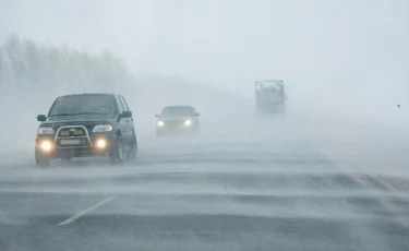 80 человек застряли на трассе Алматы - Ташкент из-за метели 
