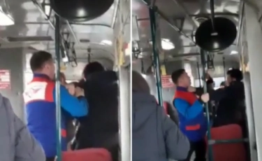 Пассажир подрался с кондуктором в Уральске (ВИДЕО)
