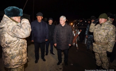 Заместитель Премьер-Министра проверил обеспечение безопасности и правопорядка в селах Кордайского района в ночное время