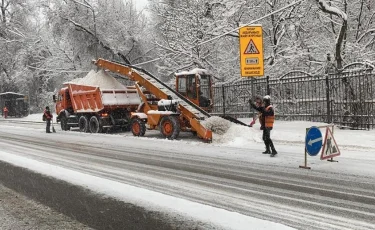 В Алматы за ночь выпало 10 см снега