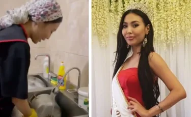 Интим не предлагать: казахстанская "королева красоты" работает посудомойщицей 