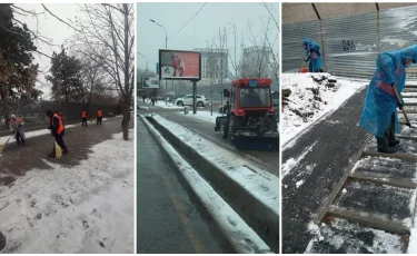 Алматыда қар тазалау жұмыстары жалғасып жатыр