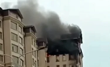 Новый жилой комплекс загорелся в Актау