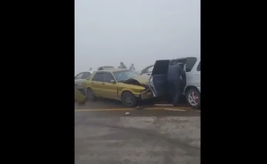 Массовое ДТП на трассе Алматы - Хоргос: 17 авто пострадали