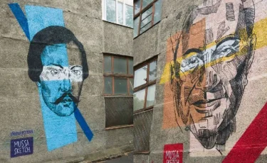 Новые муралы с Кунаевым и Валихановым появились в Алматы