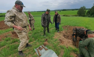 Павлодарлық зерттеушілер Беларусь жерінен 11 жауынгердің мүрдесін тапты