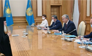 Қасым-Жомарт Тоқаев Иерусалим Патриархы III Феофилмен кездесті