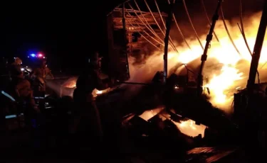 Қызылорда облысында жүк көлігі өртеніп кетті