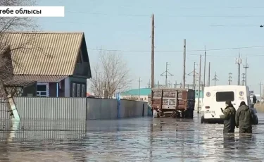 Ақтөбе облысы Қобда ауылында 100 шақты үйді су алып кетті