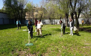 Коллектив Almaty TV принял участие в общегородском субботнике 