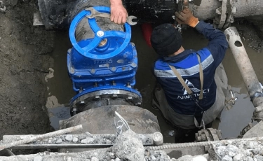 Работы по ликвидации крупной аварии на сетях водоснабжения Турксибского района завершены