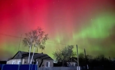 Северное сияние увидели жители Костанайской области