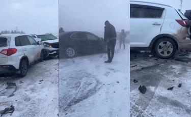Непогода: массовое ДТП произошло на трассе Щучинск – Астана  