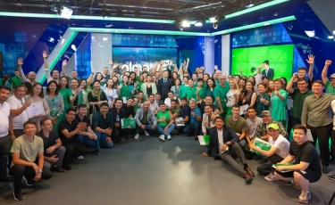 Глава государства поздравил Almaty TV