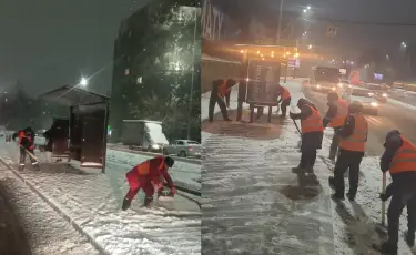 Алматының коммуналдық қызметтері қардың түсуіне байланысты күшейтілген режимде жұмыс істеуде