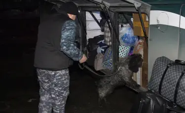 Нелегальная перевозка: на автовокзале Сайран правоохранители проверяют багаж пассажиров