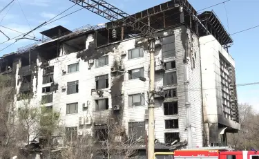 По повышенному рангу: в Алматы тушили административное здание