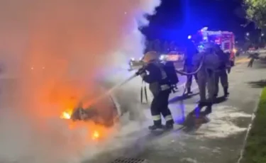 В Алматы ликвидировано возгорание легкового автомобиля