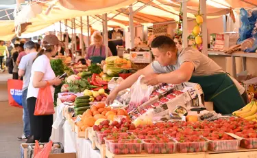 Почти 900 тонн готовой продукции реализуются на ярмарках выходного дня в Алматы