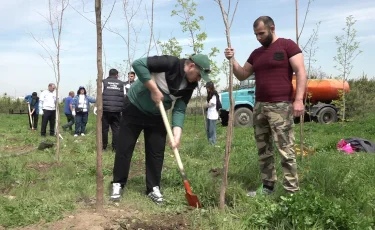 Алматыдағы Халықтар достығы саябағына ағаш отырғызылды