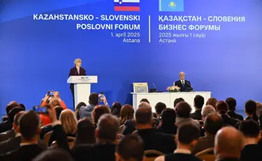 Касым-Жомарт Токаев и Наташа Пирц-Мусар приняли участие в казахско-словенском бизнес-форуме