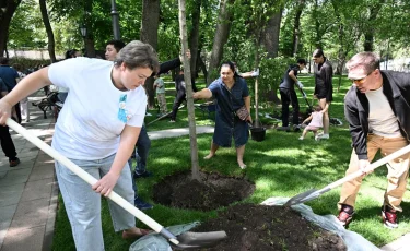 Алматыда Ұлы Отан соғысы ардагерлерінің 8 аллеясына 200 жөке ағашы отырғызылды