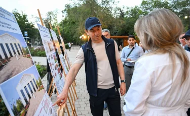 Алматыда Мүсірепов атындағы театр жанындағы сквер көркейтіледі