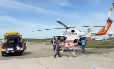 Экстренная эвакуация: ребёнка доставили в Усть-Каменогорск на вертолёте МЧС