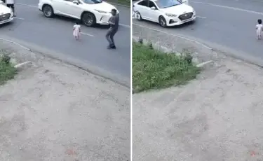 "Жазаға тарту керек": Ақтөбеде жүргізушілер жолға шығып кеткен бүлдіршінді құтқарды