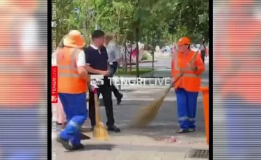 Көше сыпырушы әйелді балағаттаған: Алматыда пранк жасаған жастар жазаланды